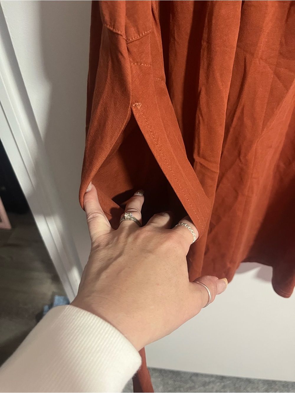 Amazon Rust Sleeveless V-Neck Mini Dress - Picture 2 of 4